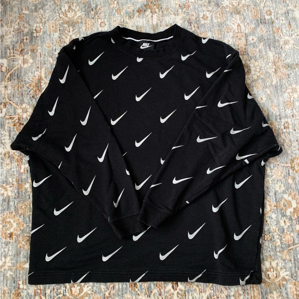 Nike Women’s All Over Swoosh Logo Sweatshirt